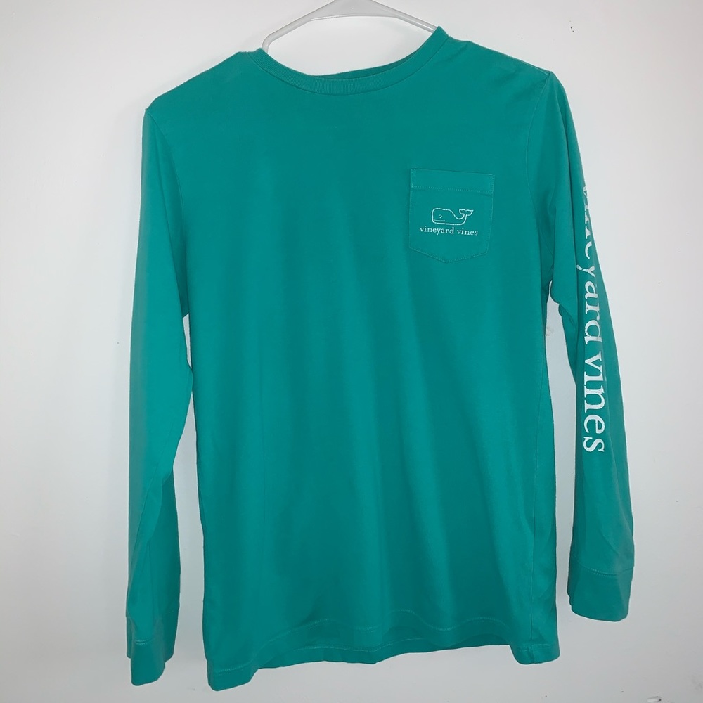 Turquoise Vineyard Vines Long Sleeve Shirt